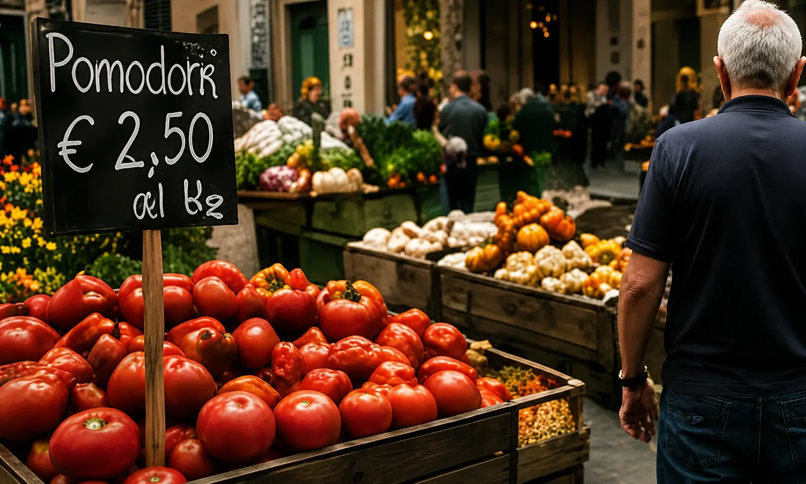 Tomatoes at an Italian market.